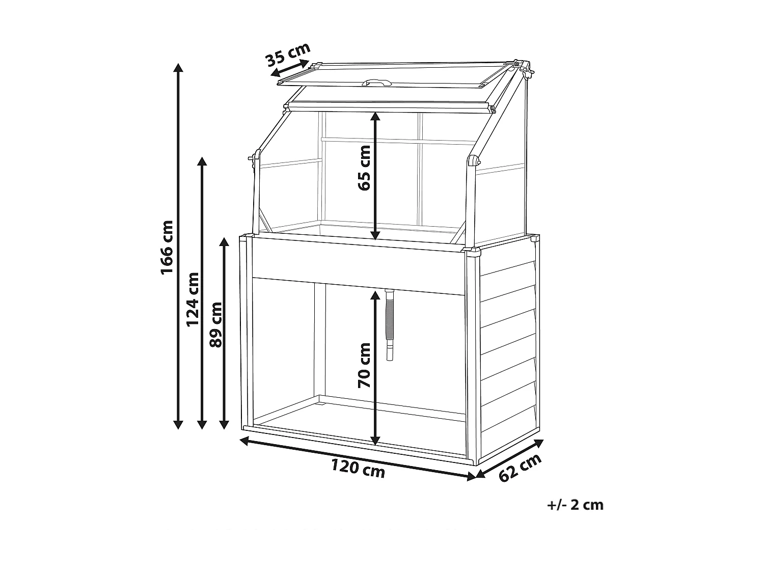 Serre de balcon NOVOLI Blanc cassé 62 cm