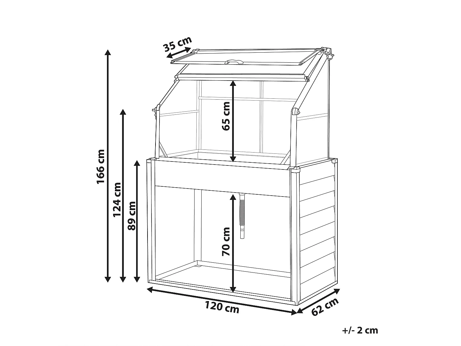 Balcony Greenhouse NOVOLI Off-White 62 cm
