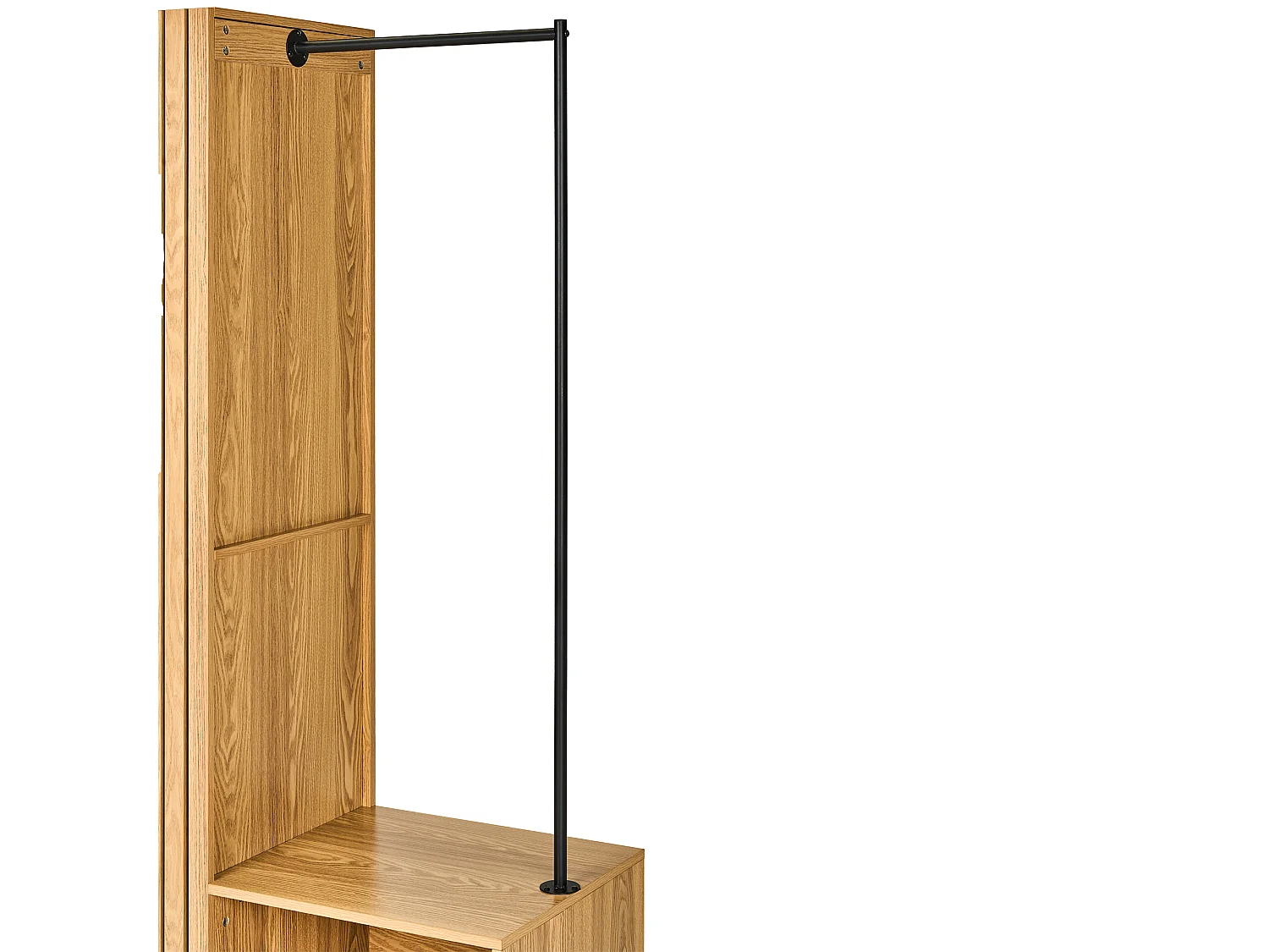 Penderie ouverte à 5 étagères LEANDRO Marron clair