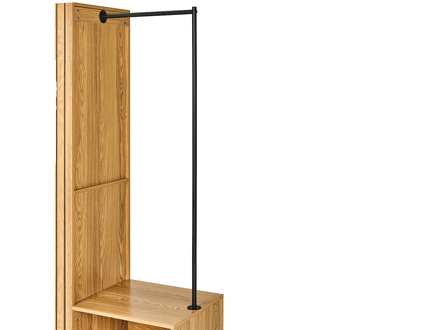 Penderie ouverte à 5 étagères LEANDRO Marron clair