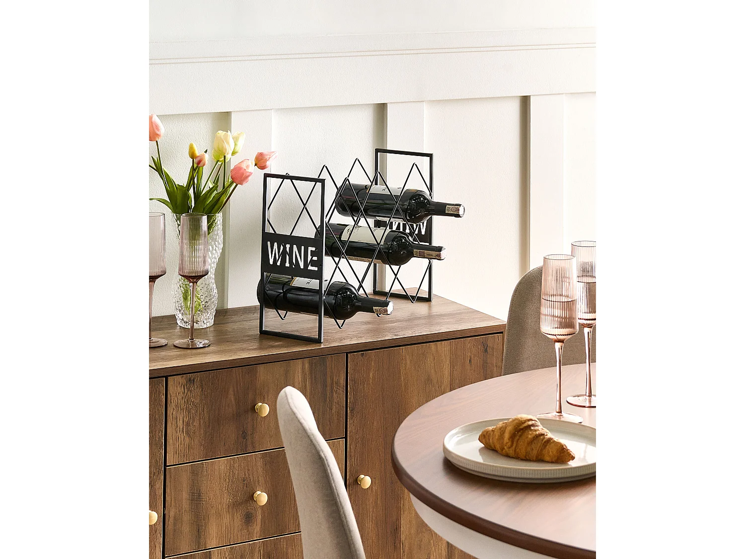 Porte-bouteille BALLYBAY Métal Noir