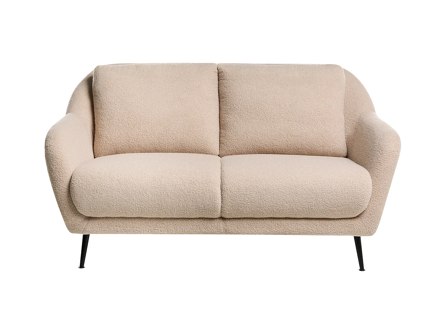 Canapé 2 places EIBY Bouclé Beige