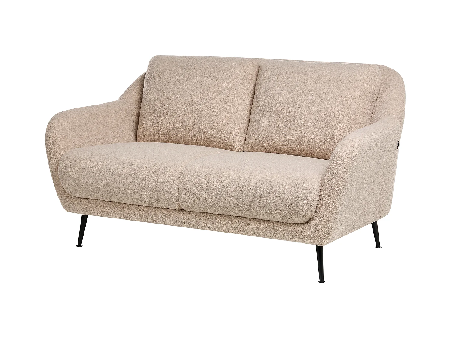 Canapé 2 places EIBY Bouclé Beige