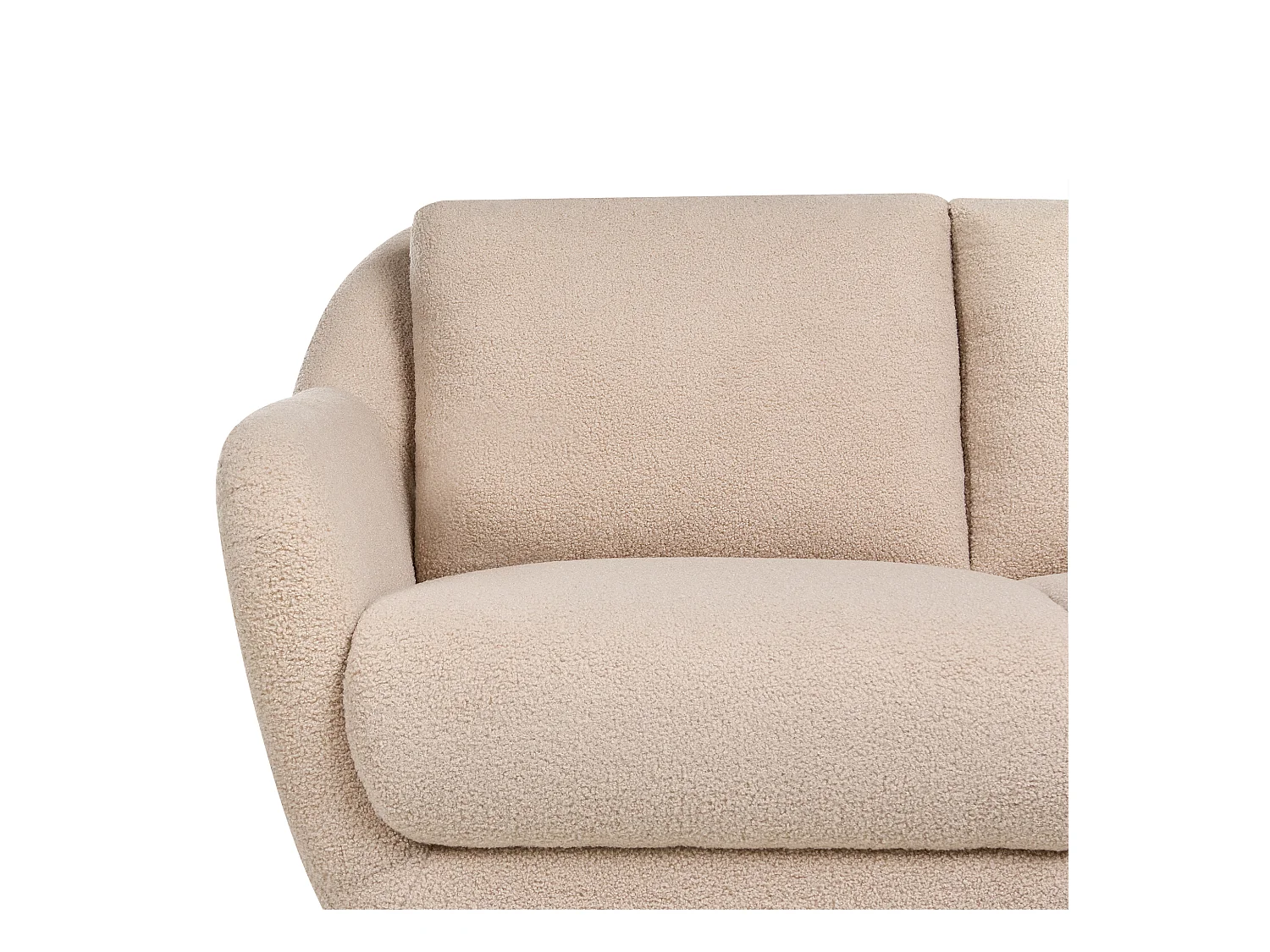 Canapé 2 places EIBY Bouclé Beige