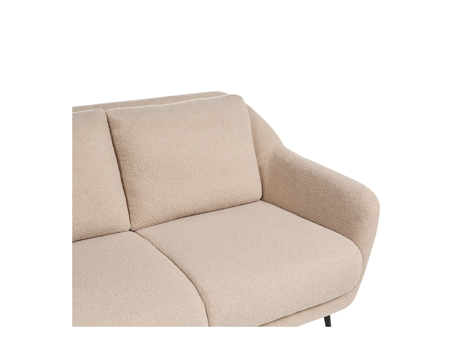 Canapé 2 places EIBY Bouclé Beige