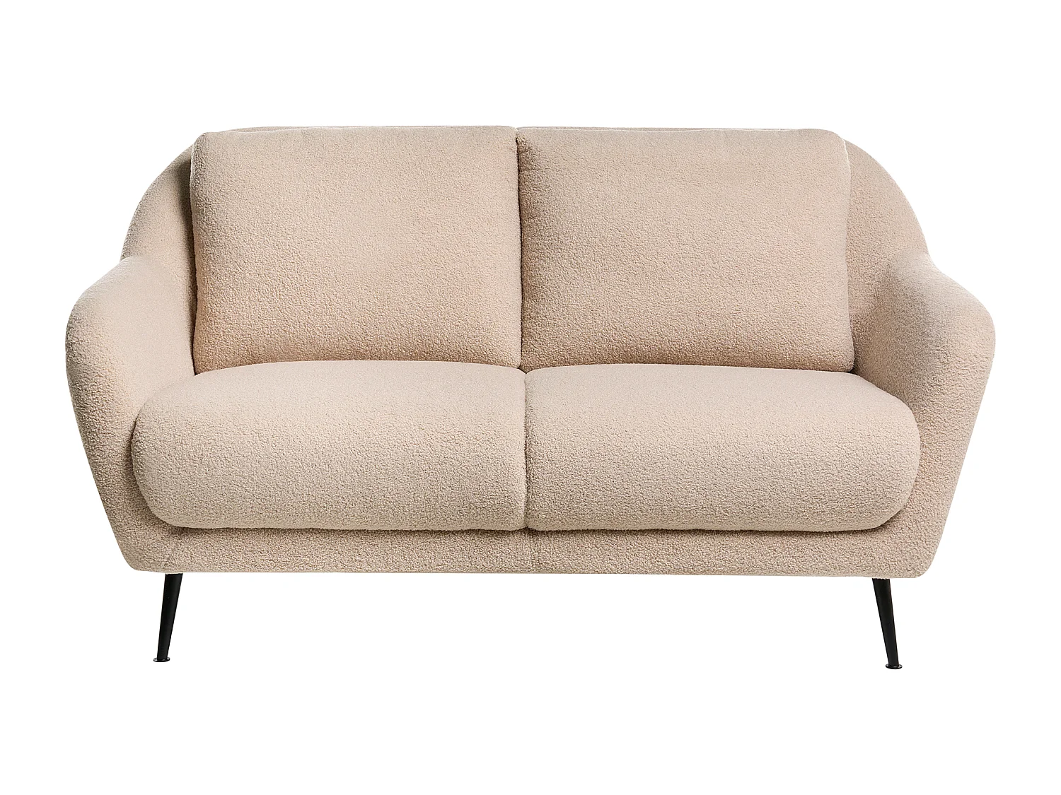 Canapé 2 places EIBY Bouclé Beige