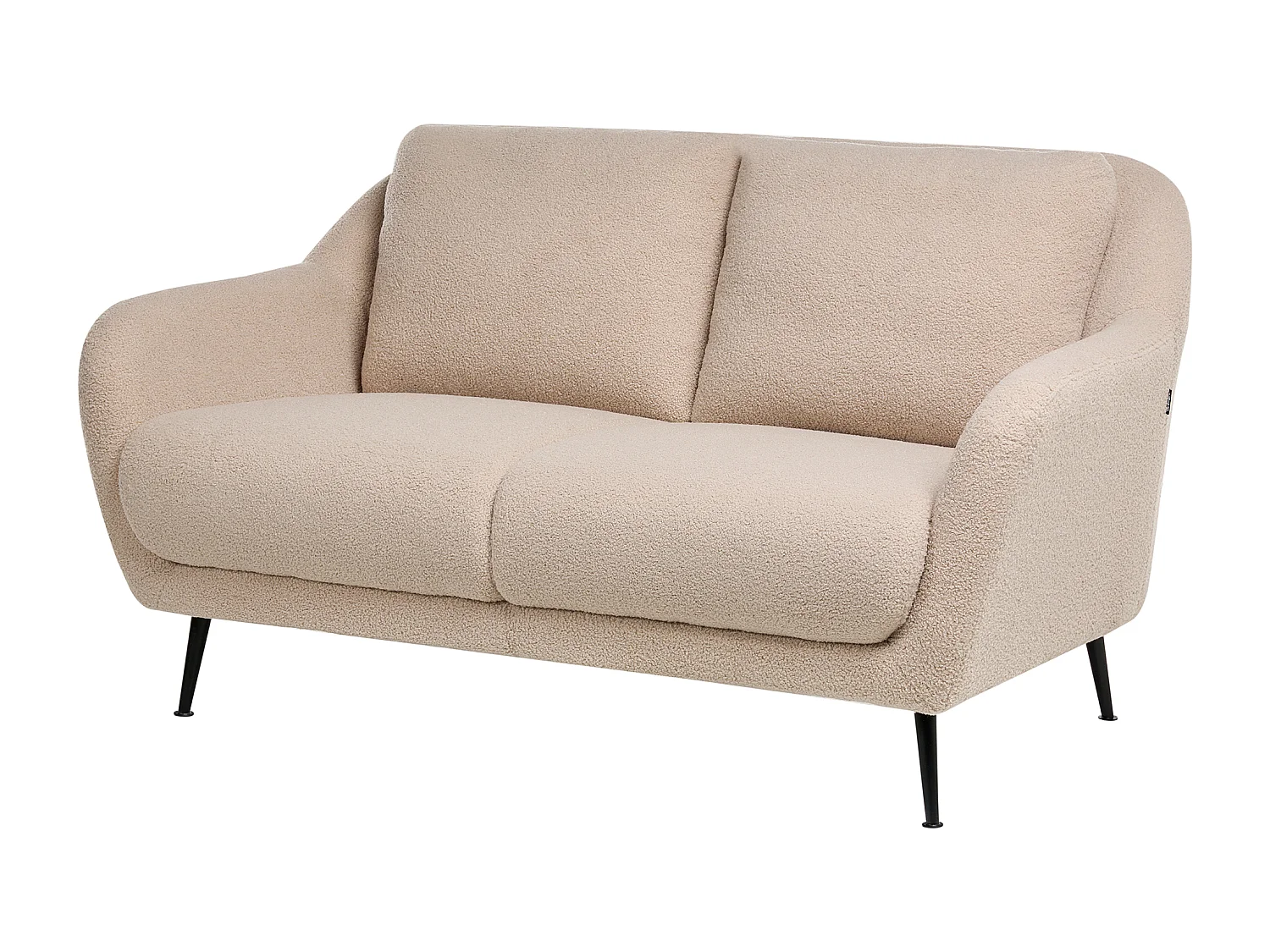Canapé 2 places EIBY Bouclé Beige