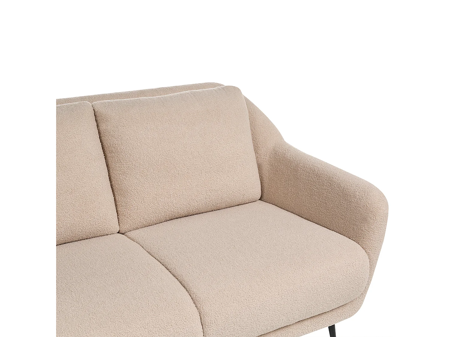 Canapé 2 places EIBY Bouclé Beige