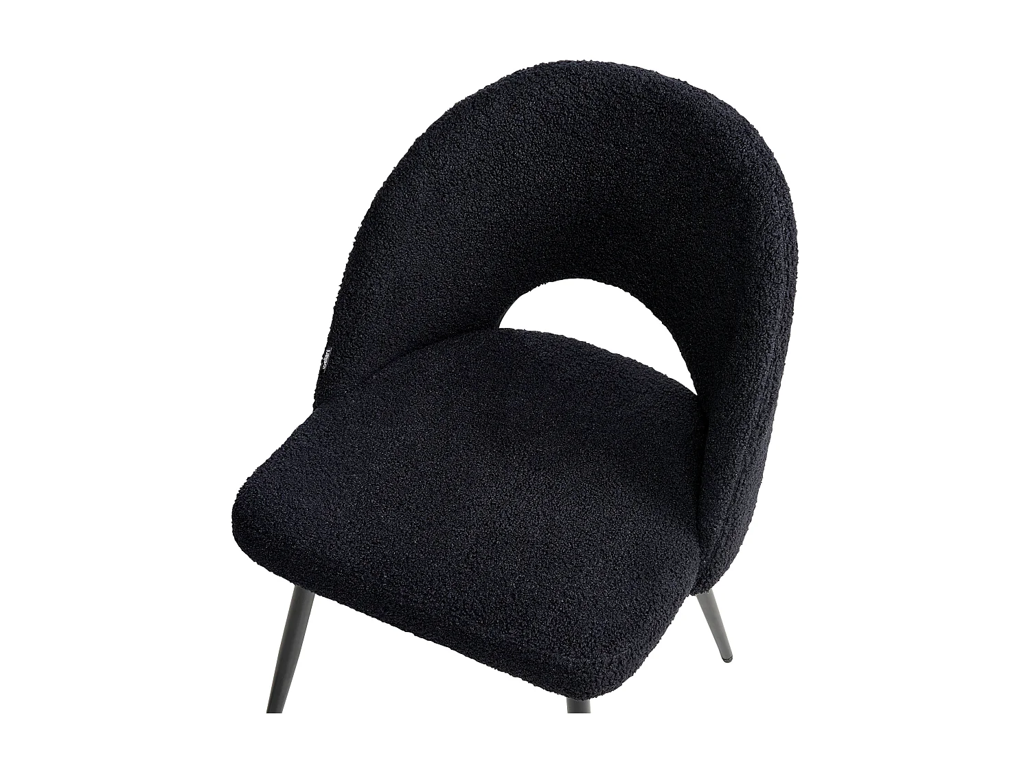 Lot de 2 chaises de salle à manger ONAGA Bouclé Noir