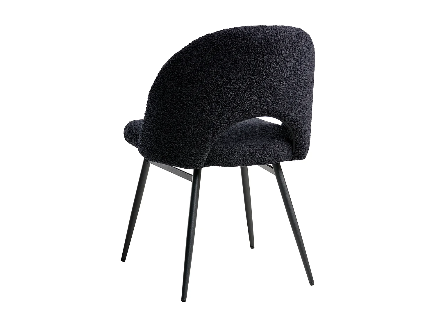 Lot de 2 chaises de salle à manger ONAGA Bouclé Noir
