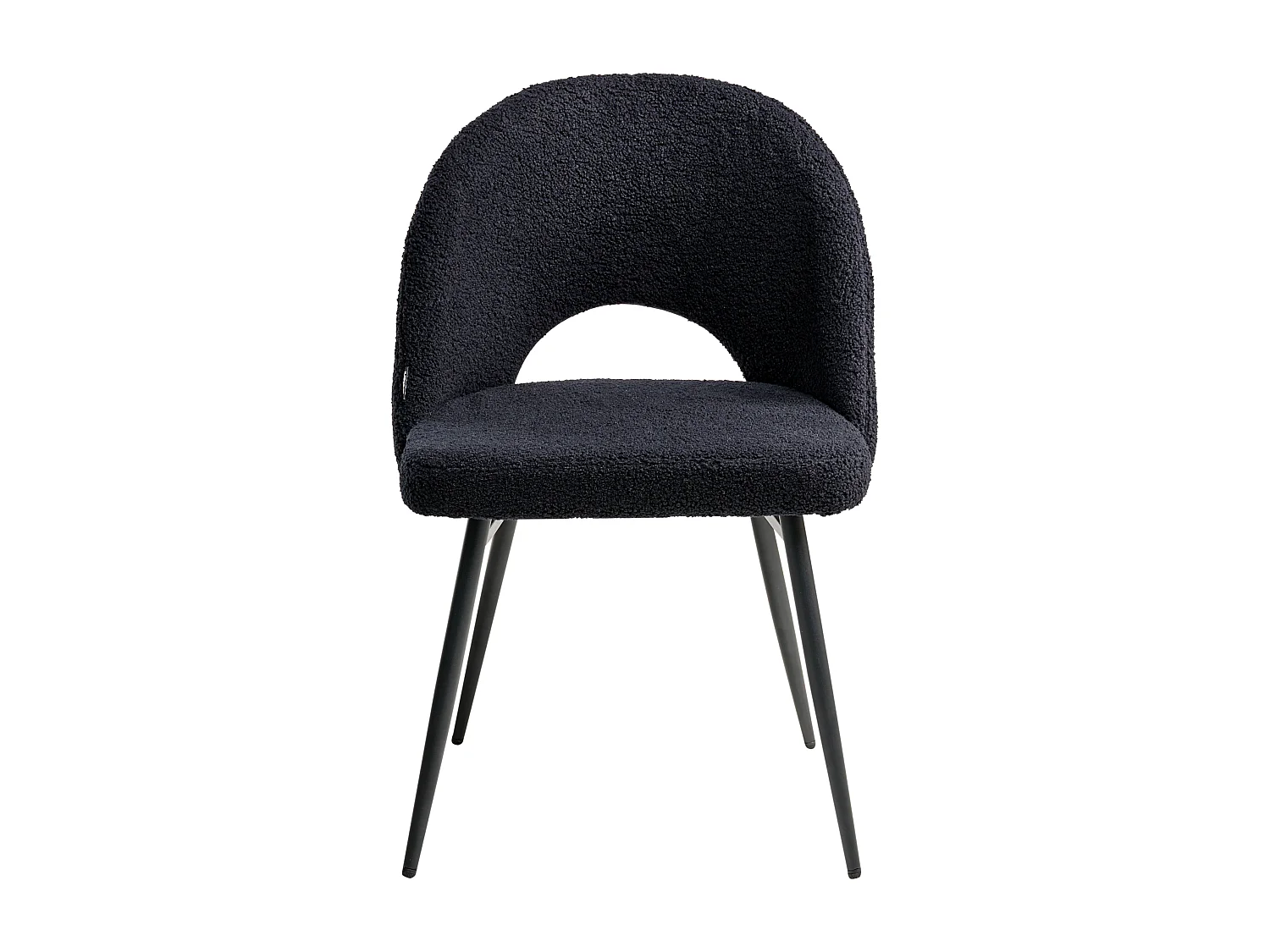 Lot de 2 chaises de salle à manger ONAGA Bouclé Noir