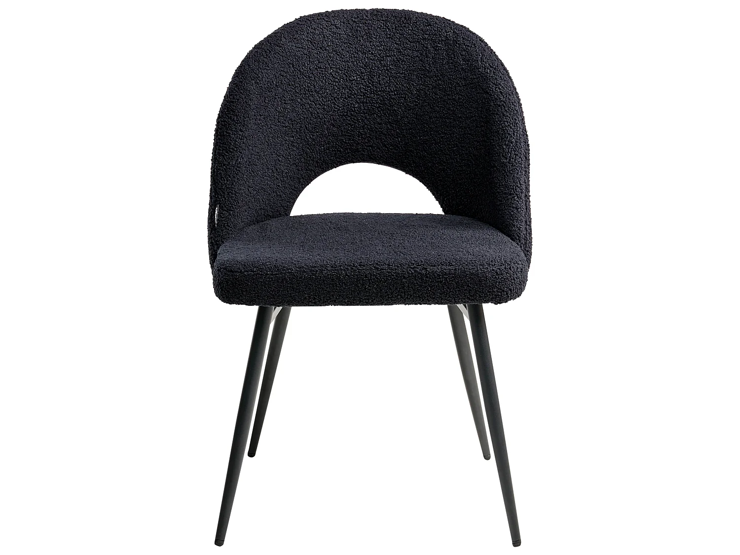 Set of 2 Dining Chairs ONAGA Boucle Black