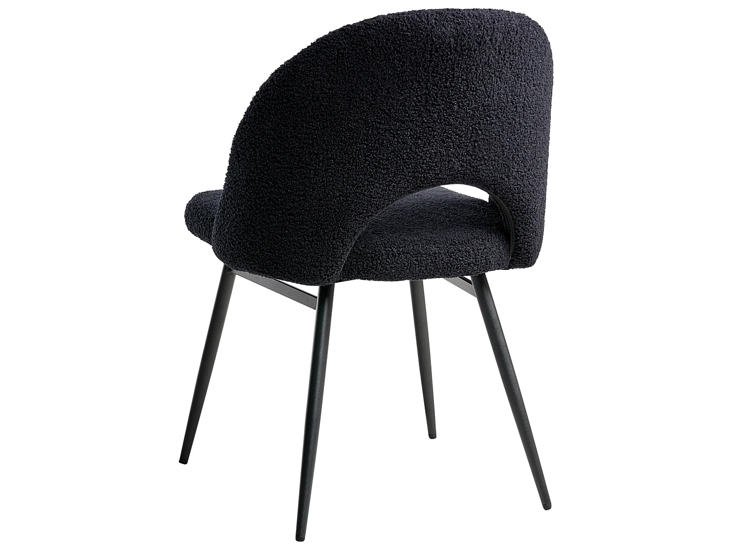Set of 2 Dining Chairs ONAGA Boucle Black