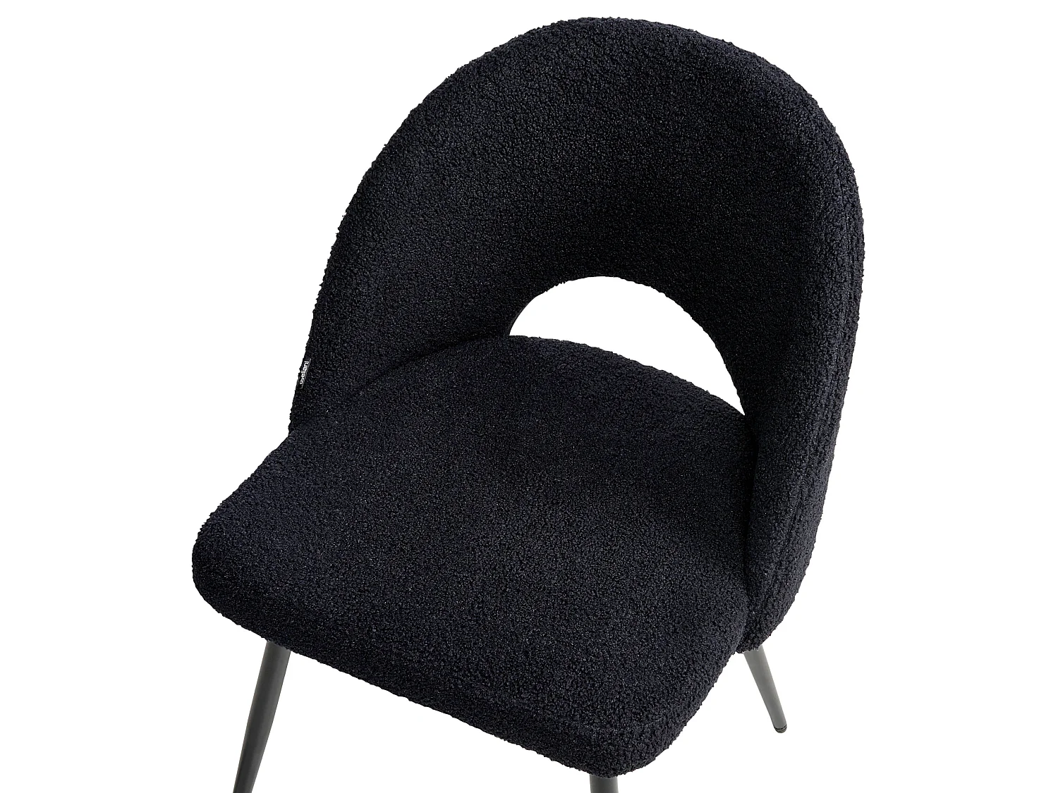 Set of 2 Dining Chairs ONAGA Boucle Black