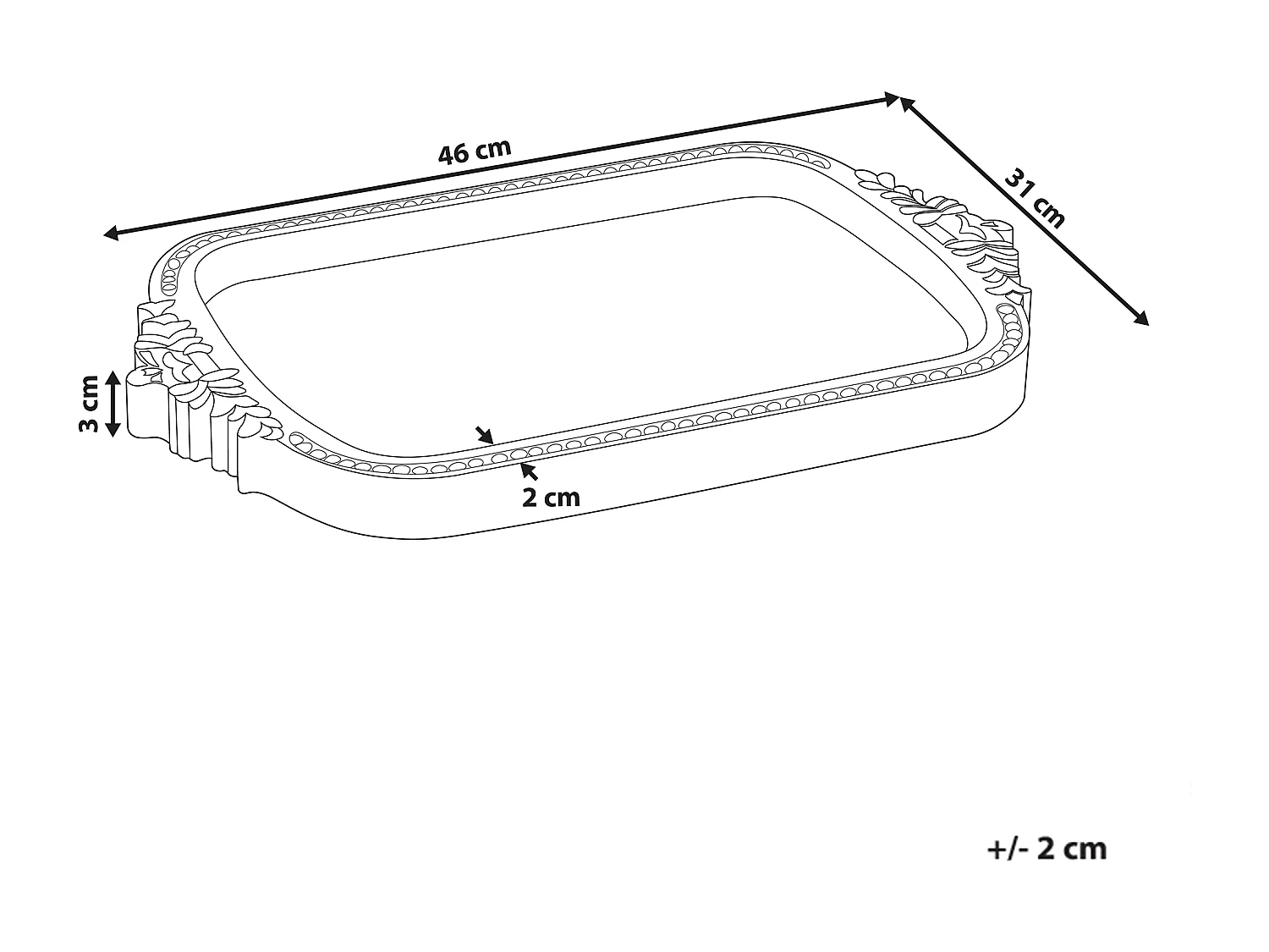 Plateau décoratif ASIUT Bois de manguier Marron clair