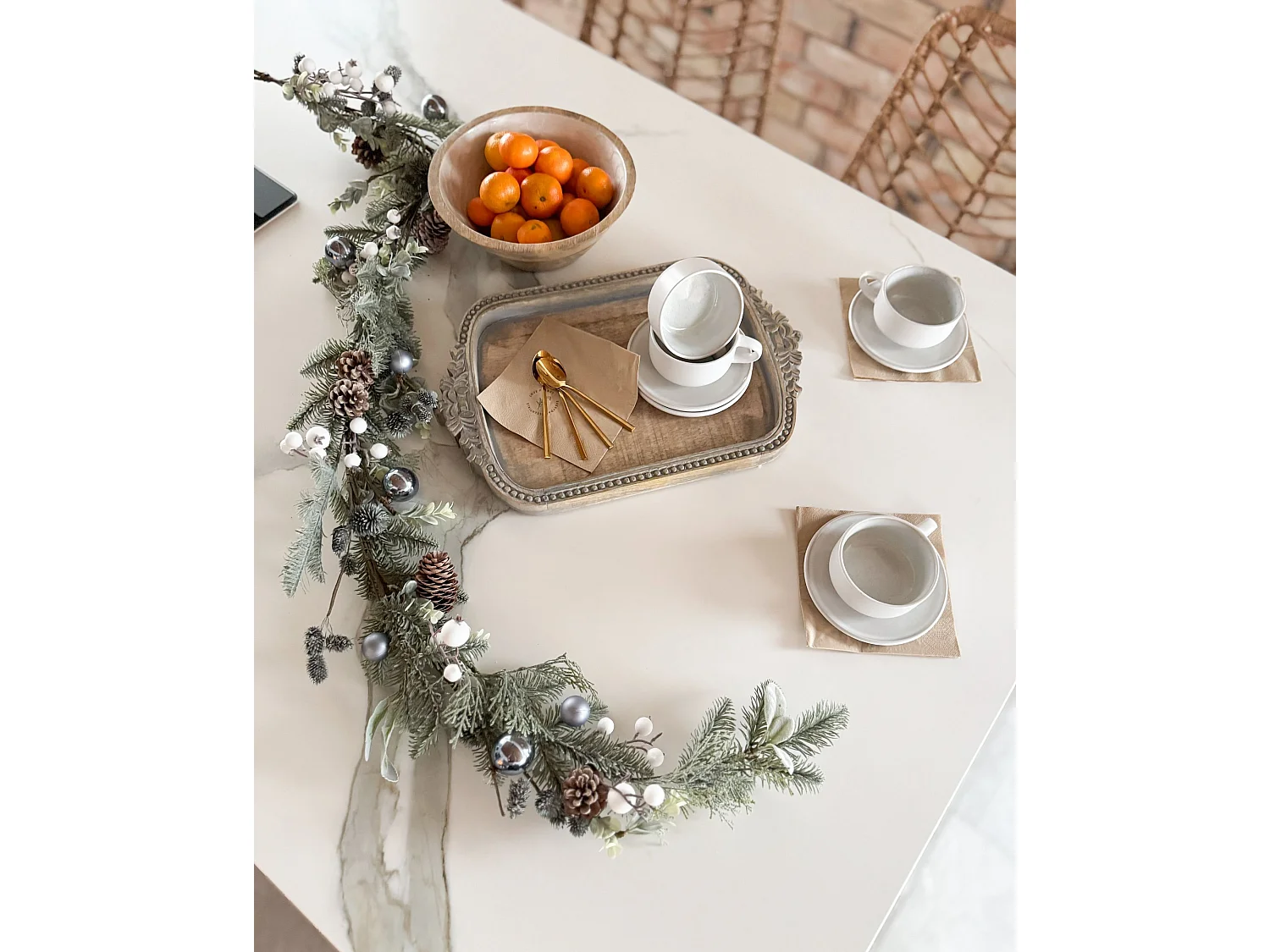 Plateau décoratif ASIUT Bois de manguier Marron clair
