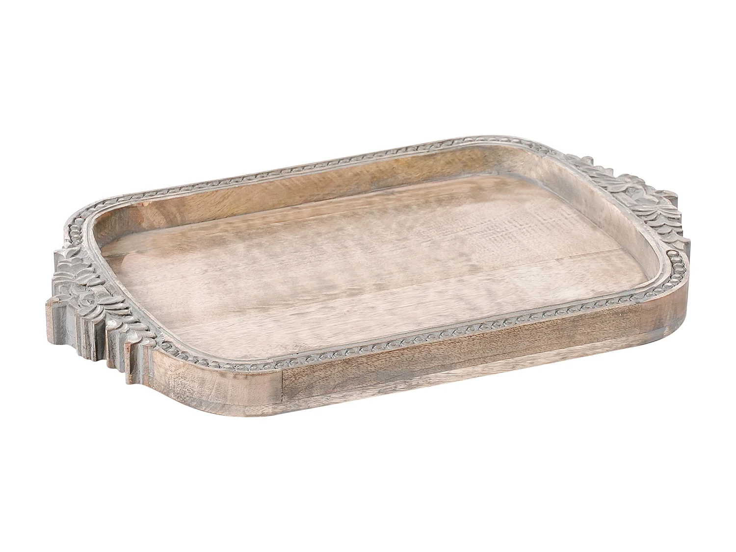 Decorative Tray ASIUT Mango Wood Light Brown
