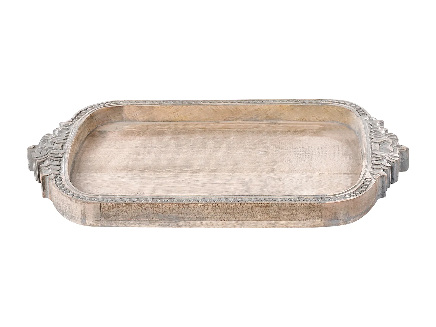 Decorative Tray ASIUT Mango Wood Light Brown