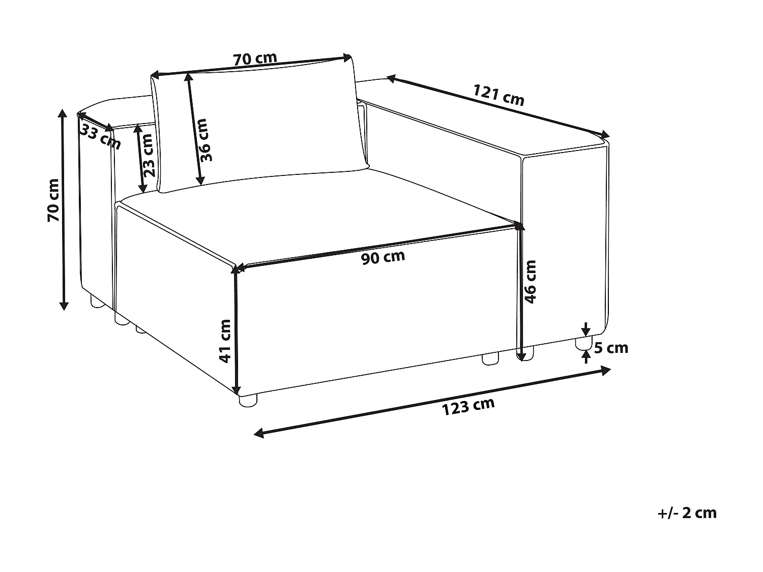 Module d'angle BRANDE Gris Symétrique