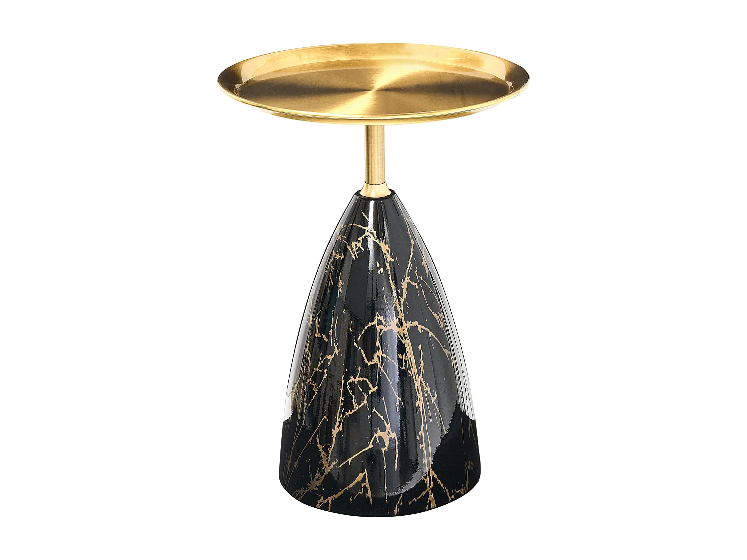 Table d'appoint STORM Métal Marbre/doré