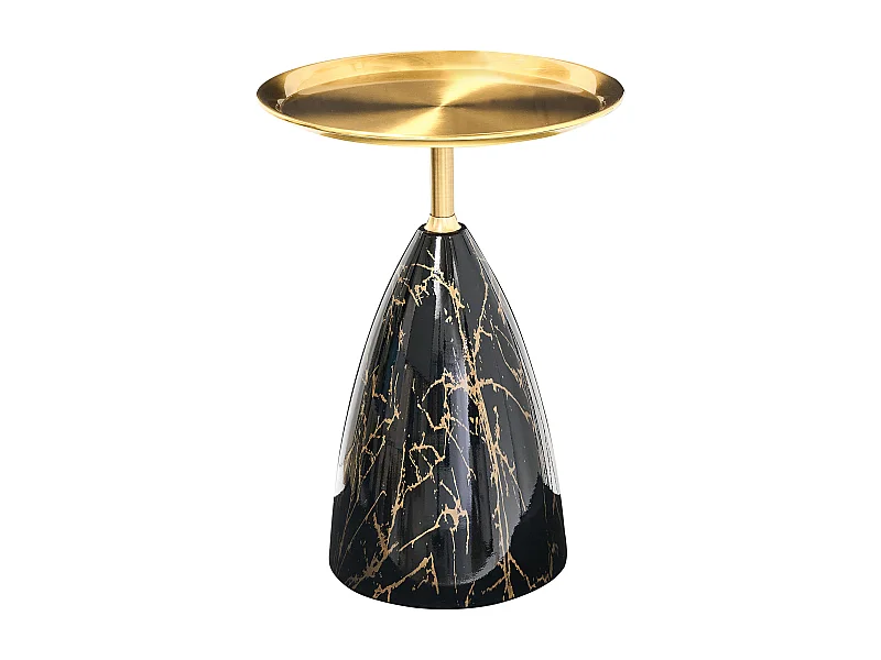 Table d'appoint STORM Métal Marbre/doré