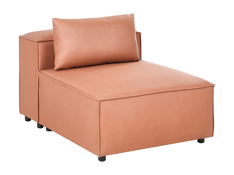 Module fauteuil BRANDE Cuir PU Marron doré