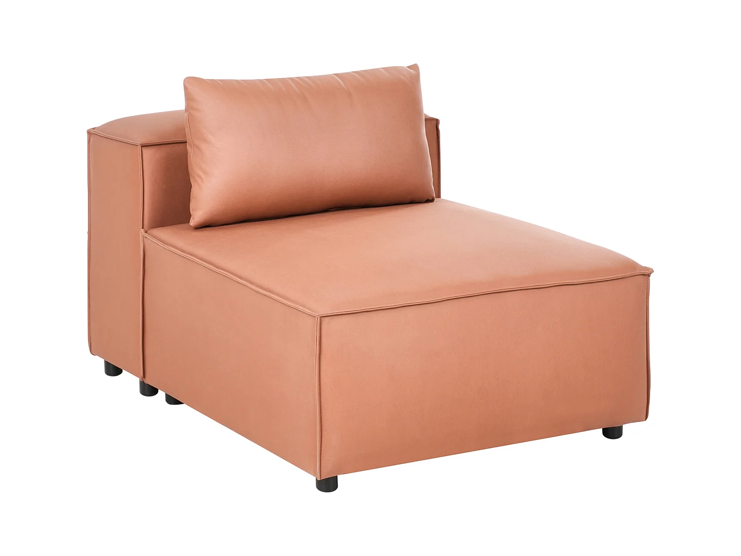 Module fauteuil BRANDE Cuir PU Marron doré