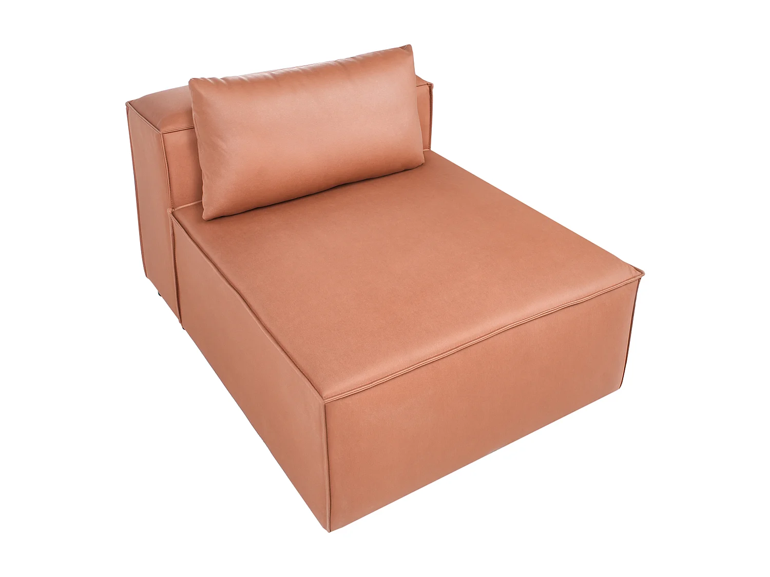 Module fauteuil BRANDE Cuir PU Marron doré