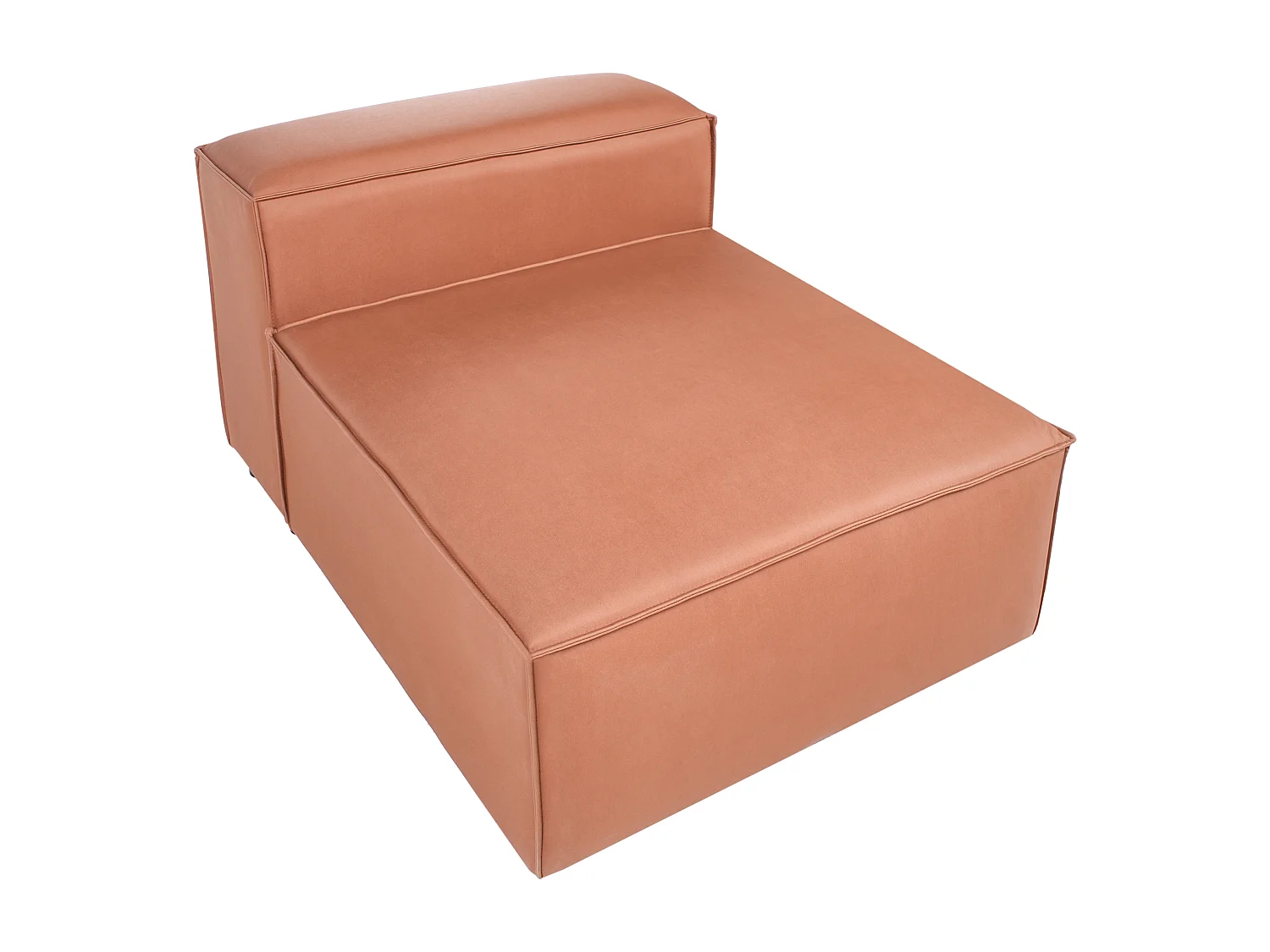 Module fauteuil BRANDE Cuir PU Marron doré