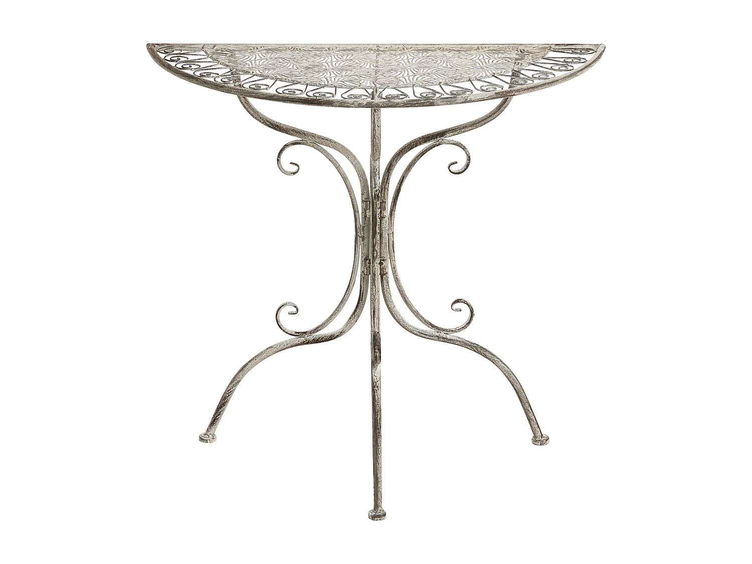 Table bistrot NURRA 80 cm 36 cm Métal Gris