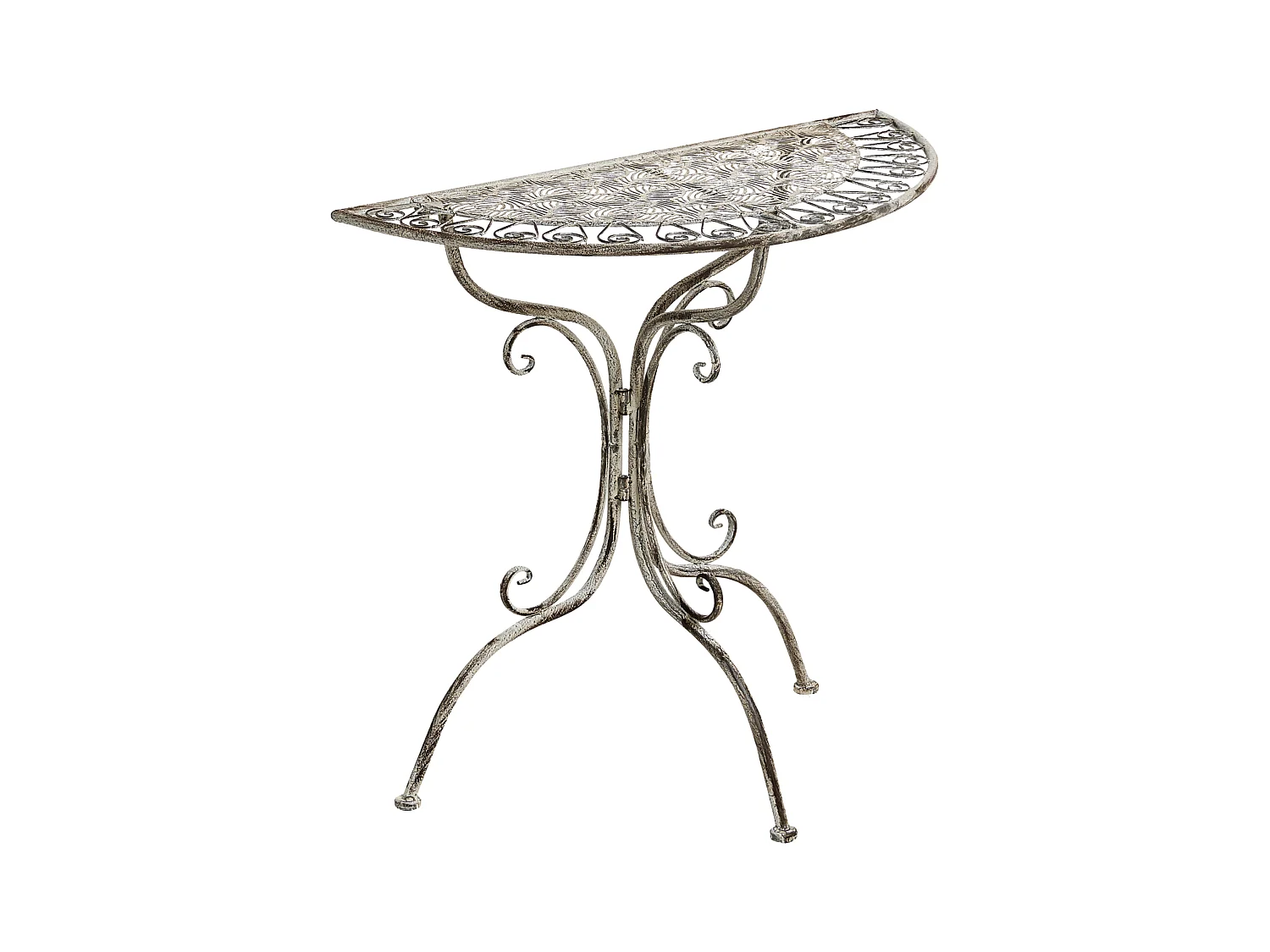Table bistrot NURRA 80 cm 36 cm Métal Gris