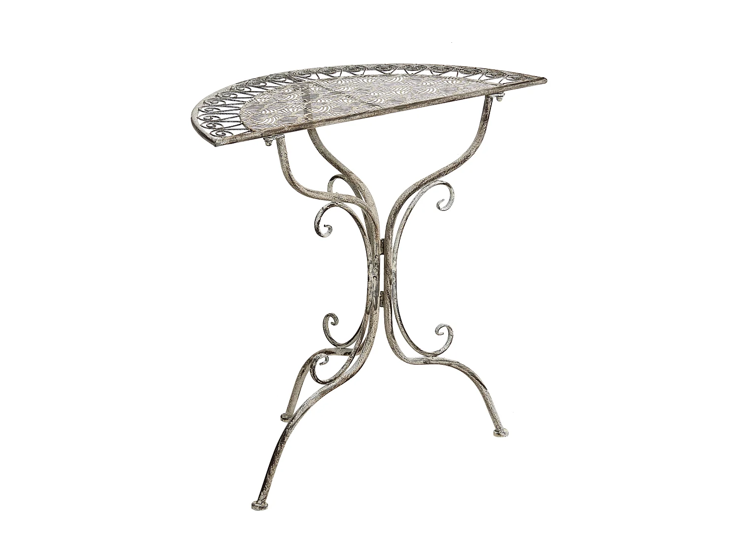 Table bistrot NURRA 80 cm 36 cm Métal Gris