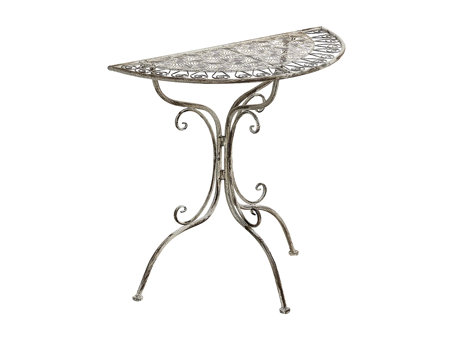 Table bistrot NURRA 80 cm 36 cm Métal Gris