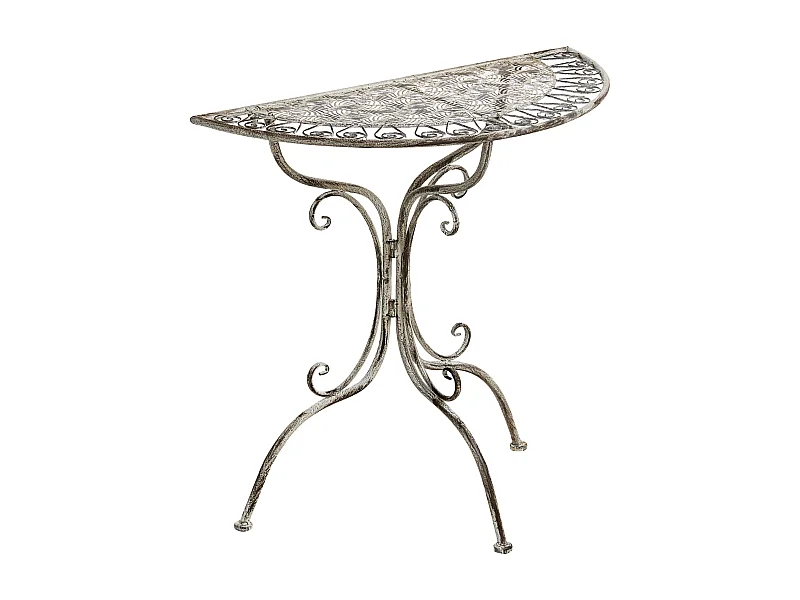 Table bistrot NURRA 80 cm 36 cm Métal Gris