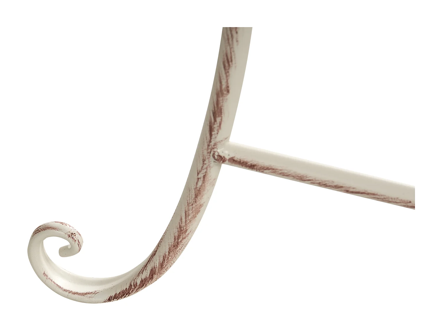 Table bistrot FOLELLI 80 cm 36 cm Métal Beige clair