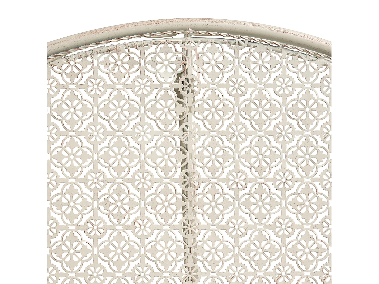 Table bistrot FOLELLI 80 cm 36 cm Métal Beige clair