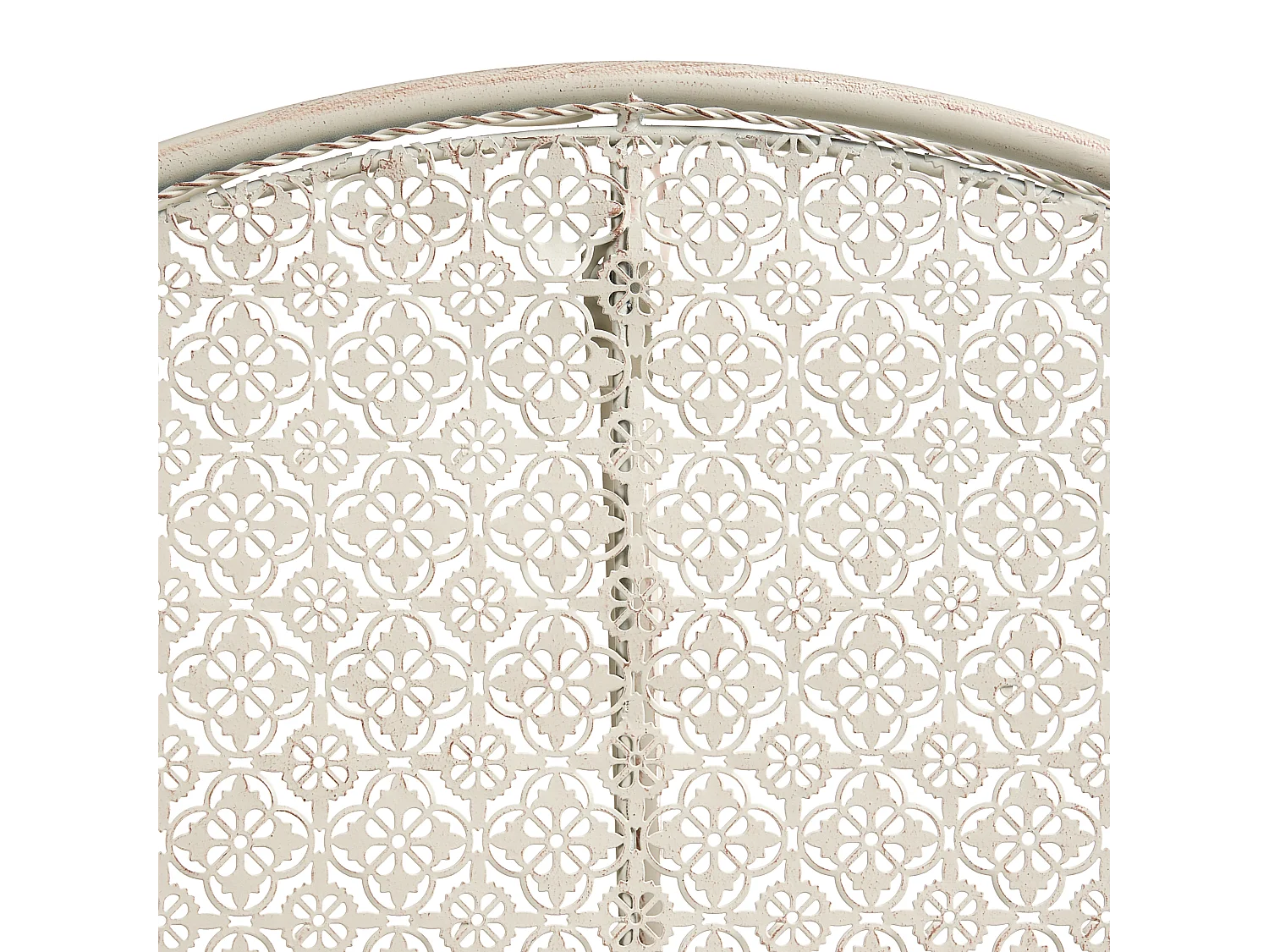 Table bistrot FOLELLI 80 cm 36 cm Métal Beige clair