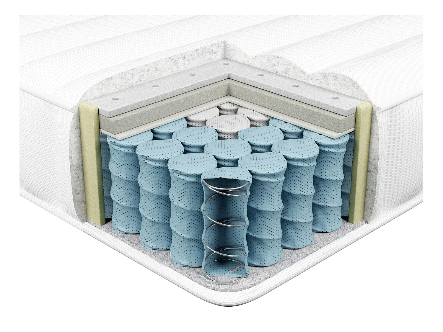 Matelas à ressorts ensachés en latex SPRINGY H3/4 Ferme 160 x 200 cm