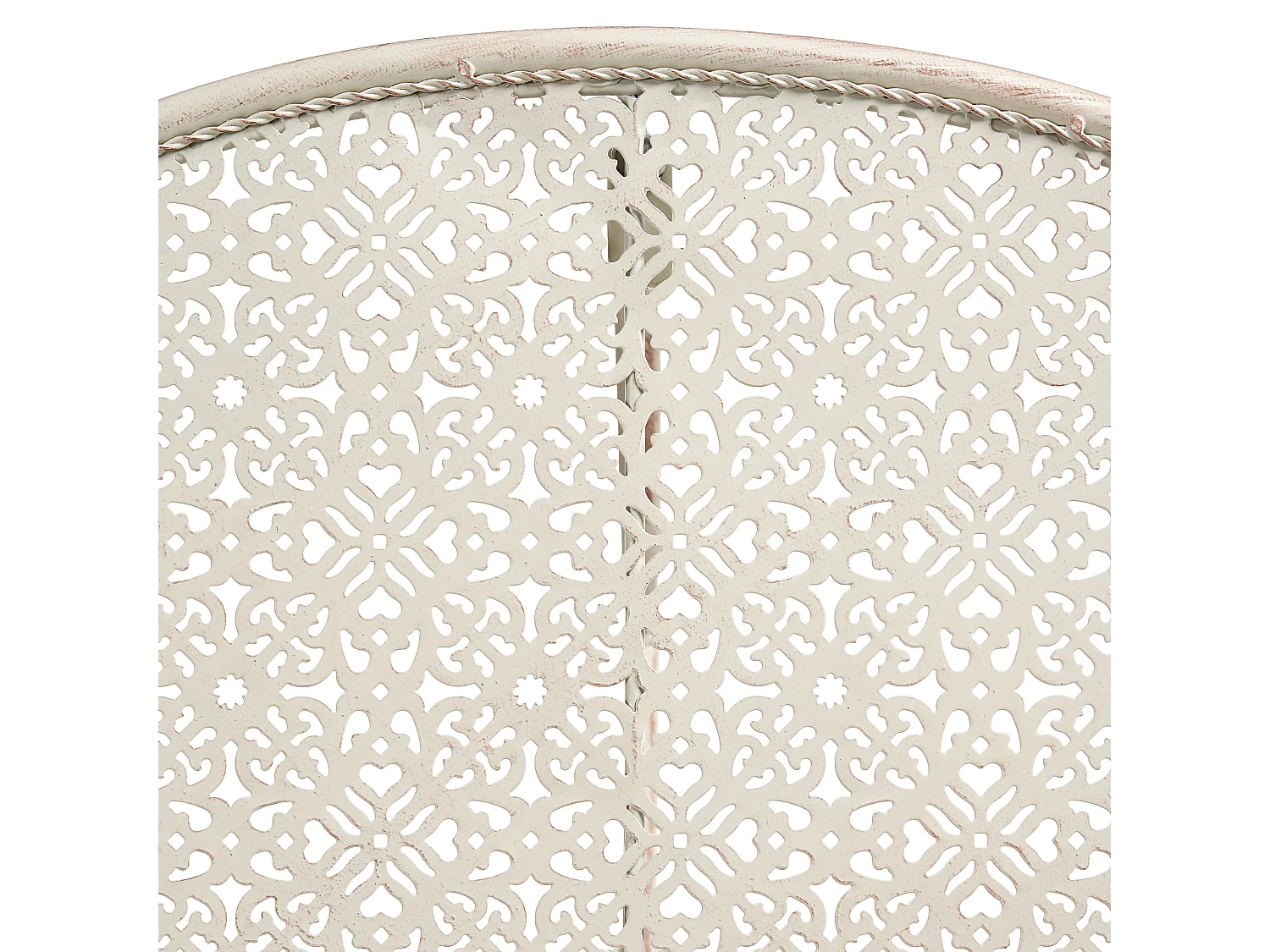 Table bistrot JUINA 80 cm 36 cm Métal Beige clair