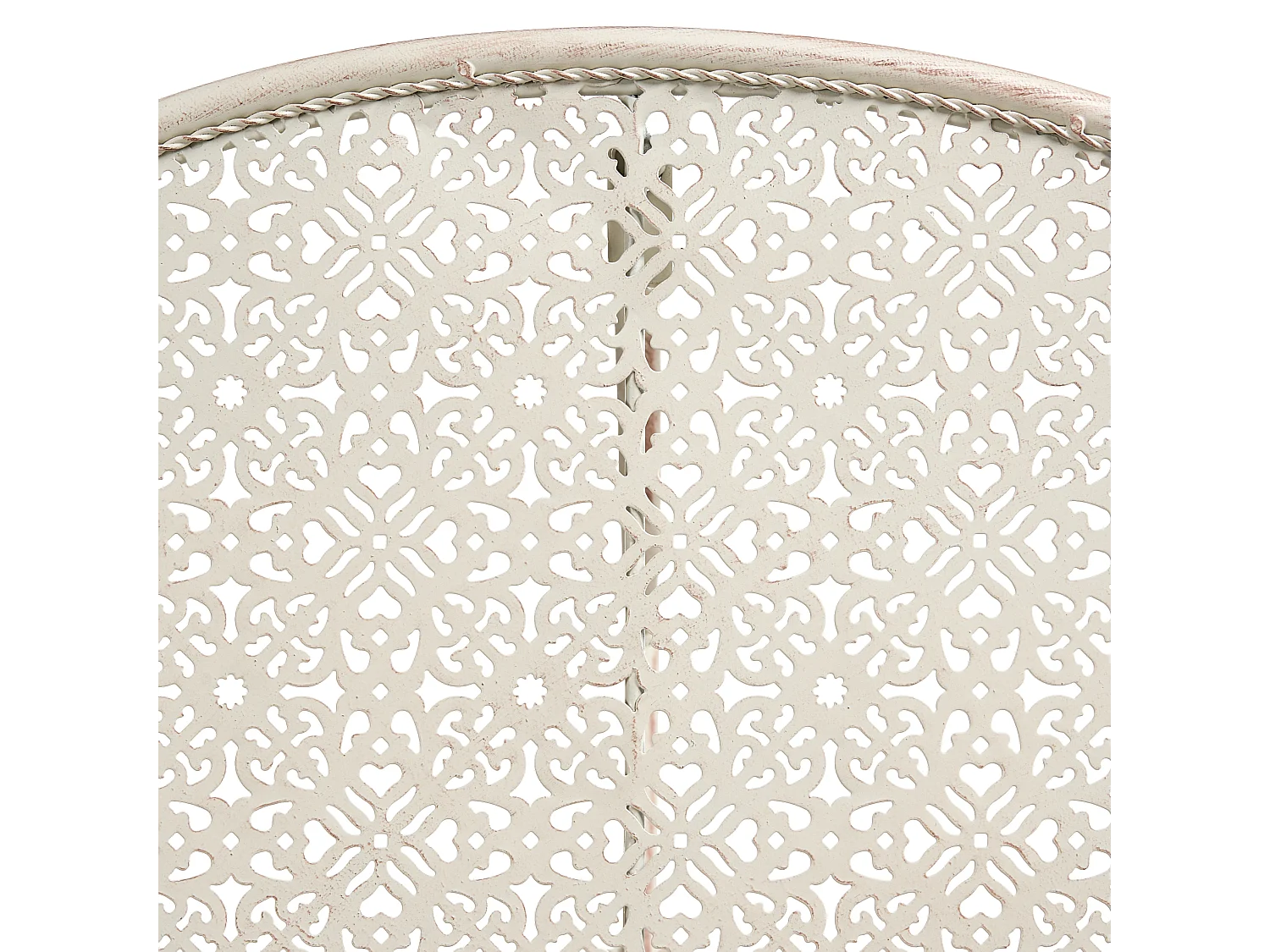 Table bistrot JUINA 80 cm 36 cm Métal Beige clair