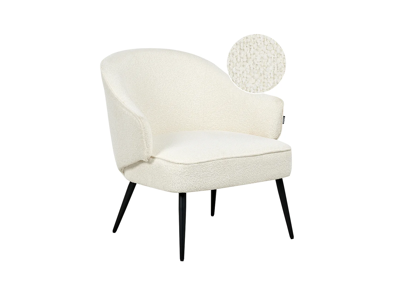 Fauteuil KAYLA Bouclé Blanc cassé