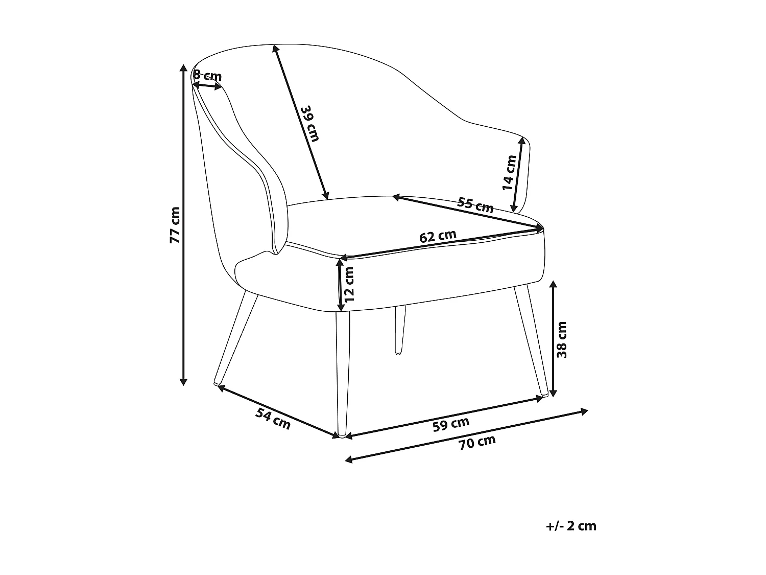 Fauteuil KAYLA Bouclé Blanc cassé