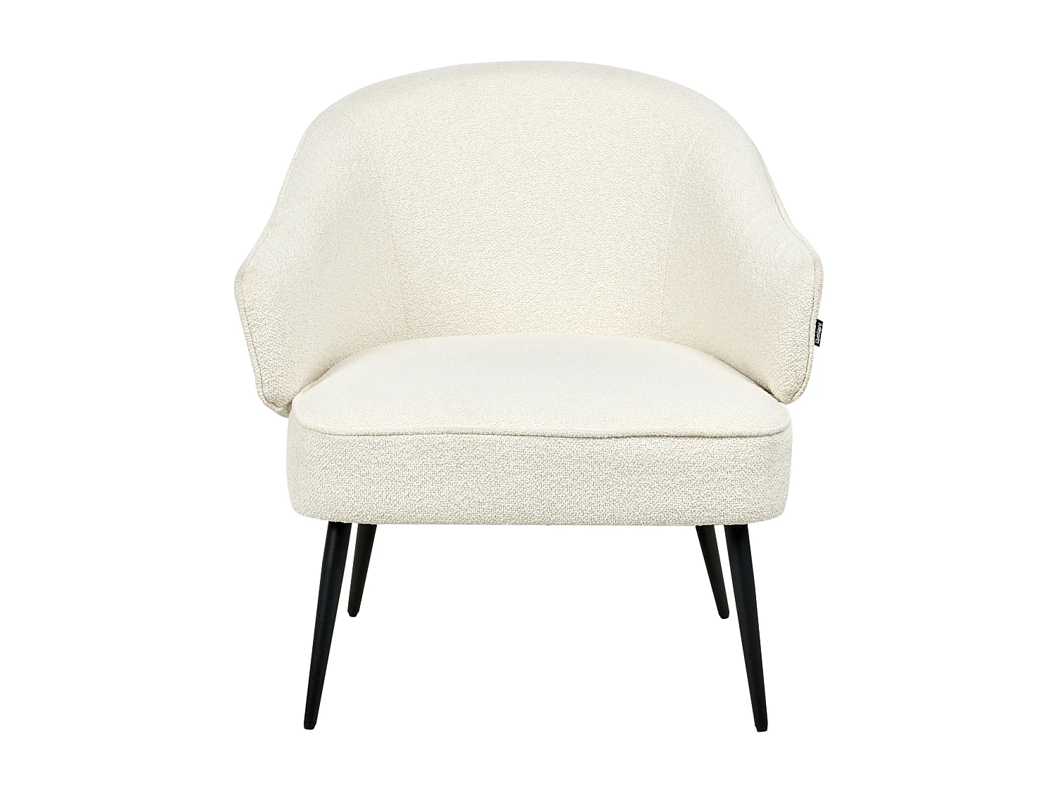 Fauteuil en bouclé blanc cassé KAYLA