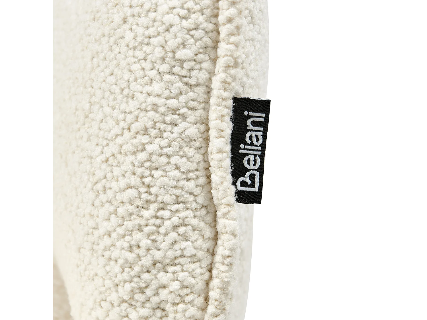 Fauteuil en bouclé blanc cassé KAYLA