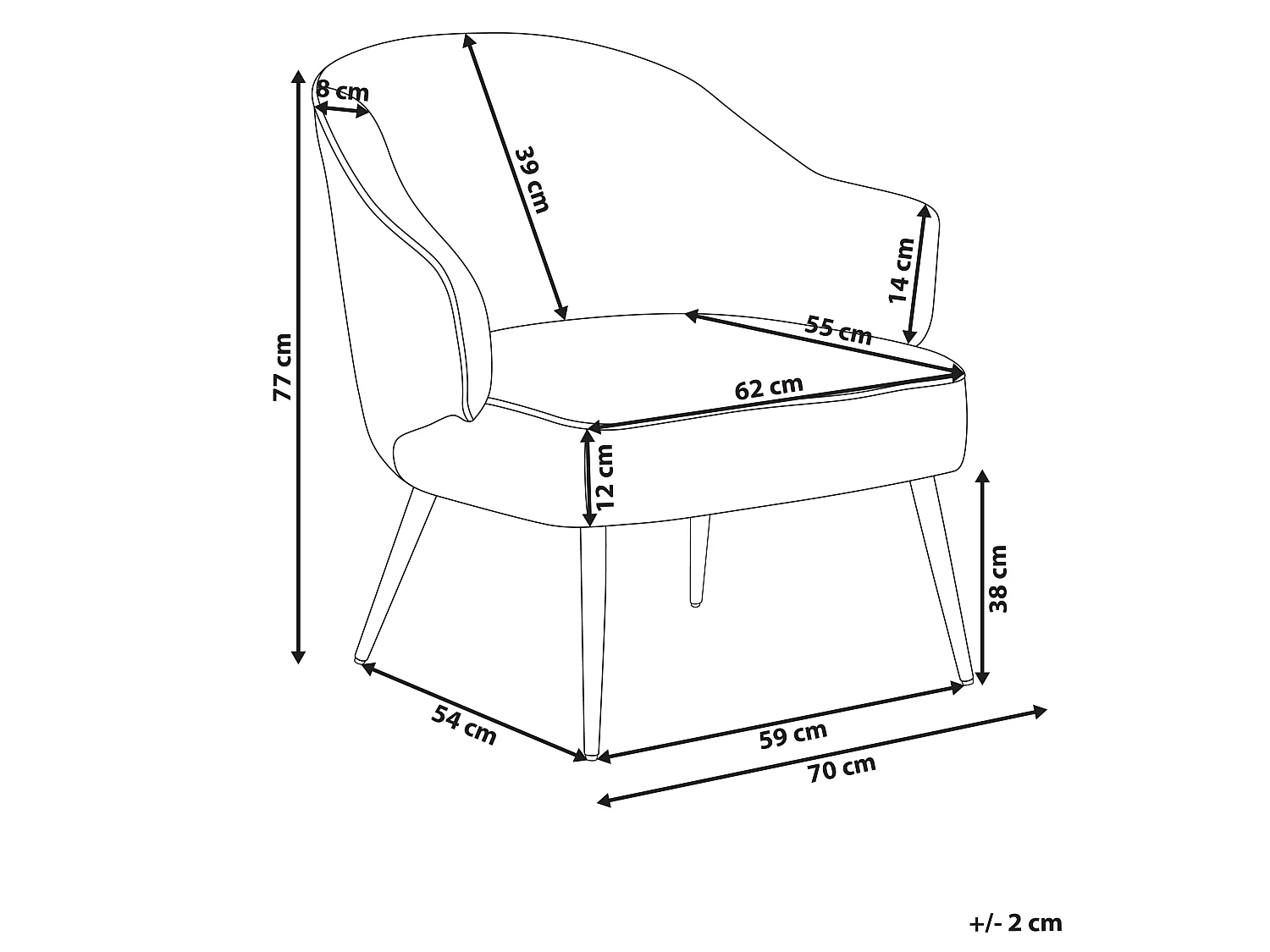 Armchair KAYLA Boucle Off-White