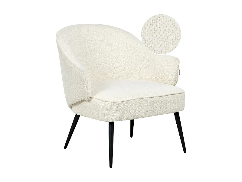 Fauteuil KAYLA Bouclé Blanc cassé