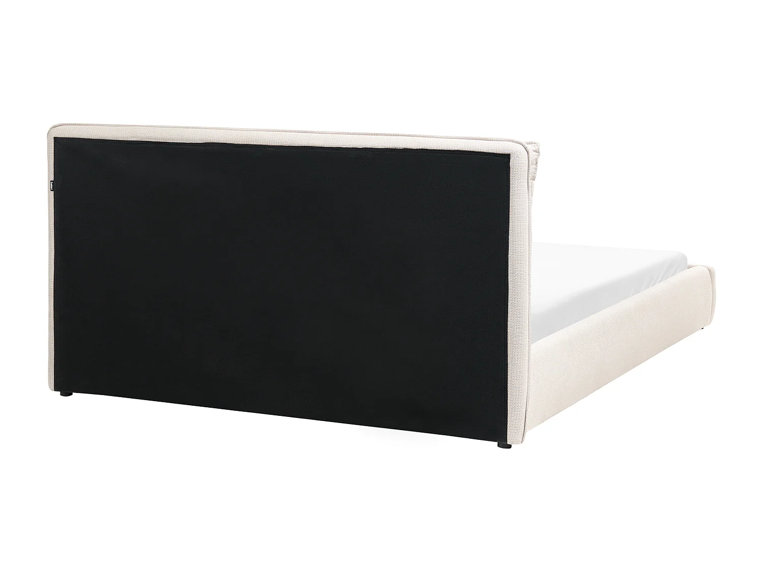 Lit avec sommier Tissu BAJONNA 160 x 200 cm Beige