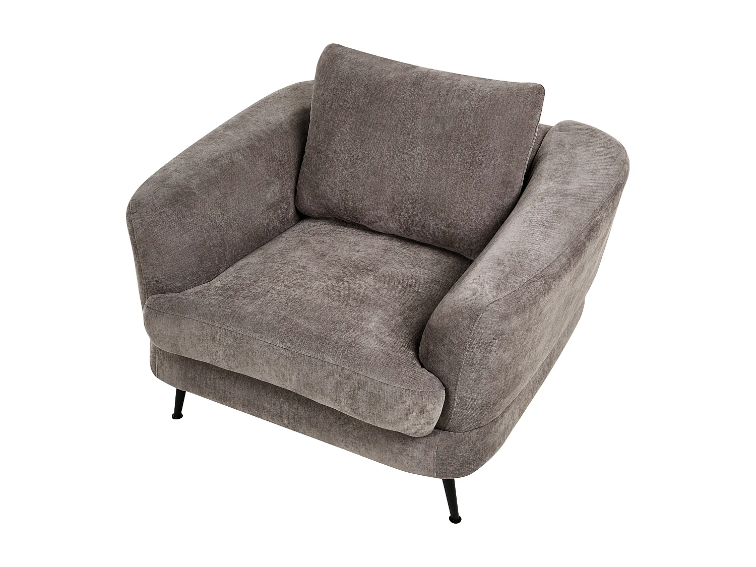 Fauteuil KJAER Tissu chenille Taupe