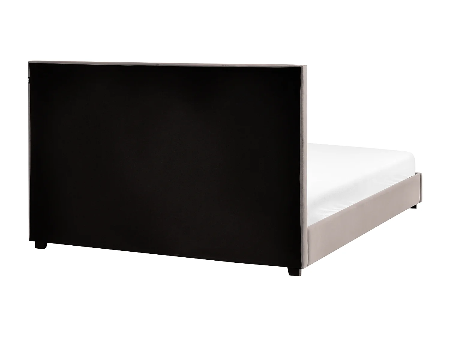 Lit avec sommier Velours ROUEN 180 x 200 cm Taupe