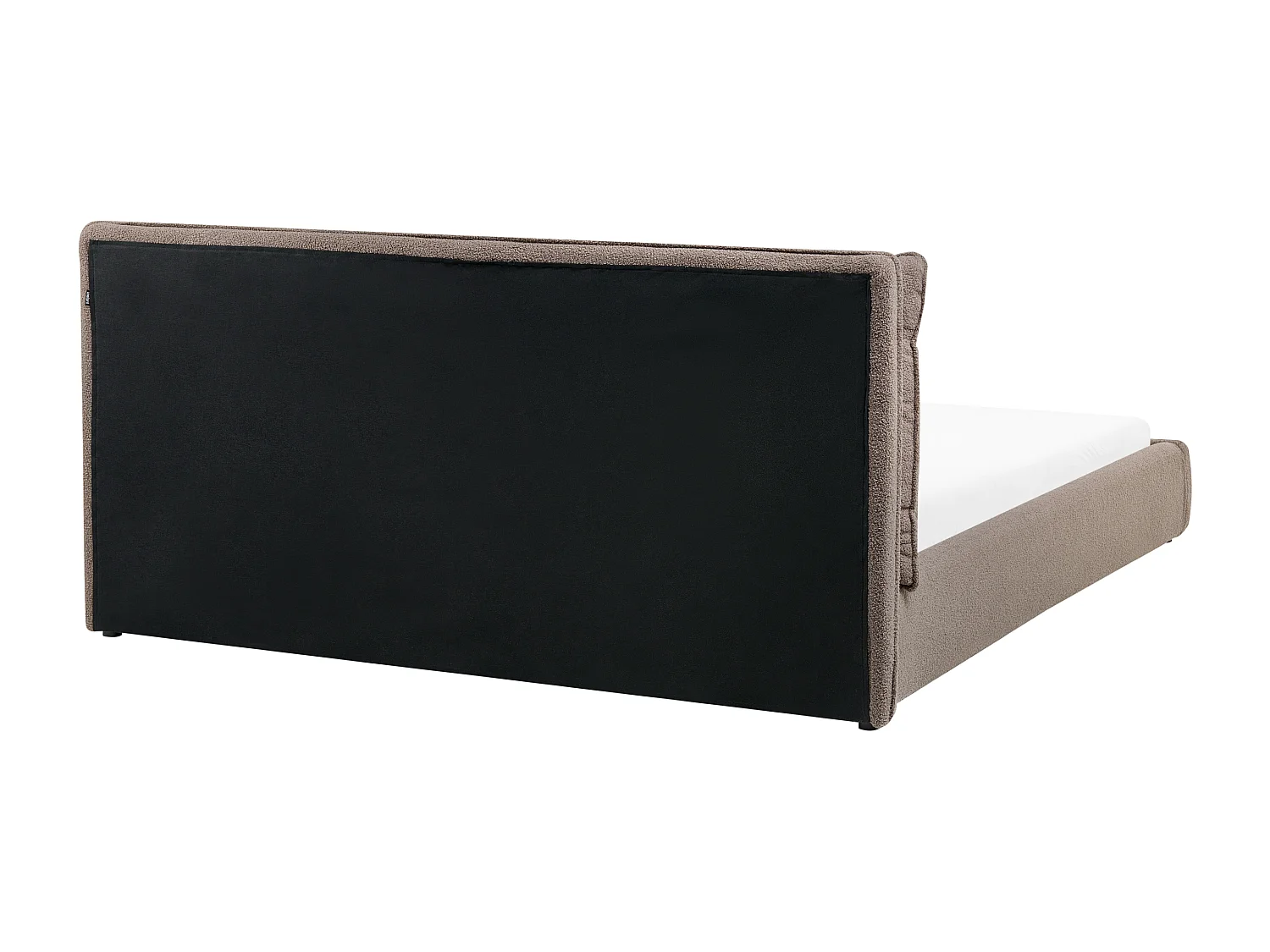 Lit avec sommier Bouclé BAJONNA 180 x 200 cm Marron